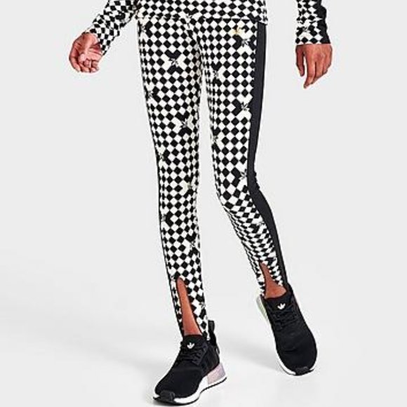 Brand new Adidas Ski Chic Allover Print Stirrup Tights - Picture 1 of 10